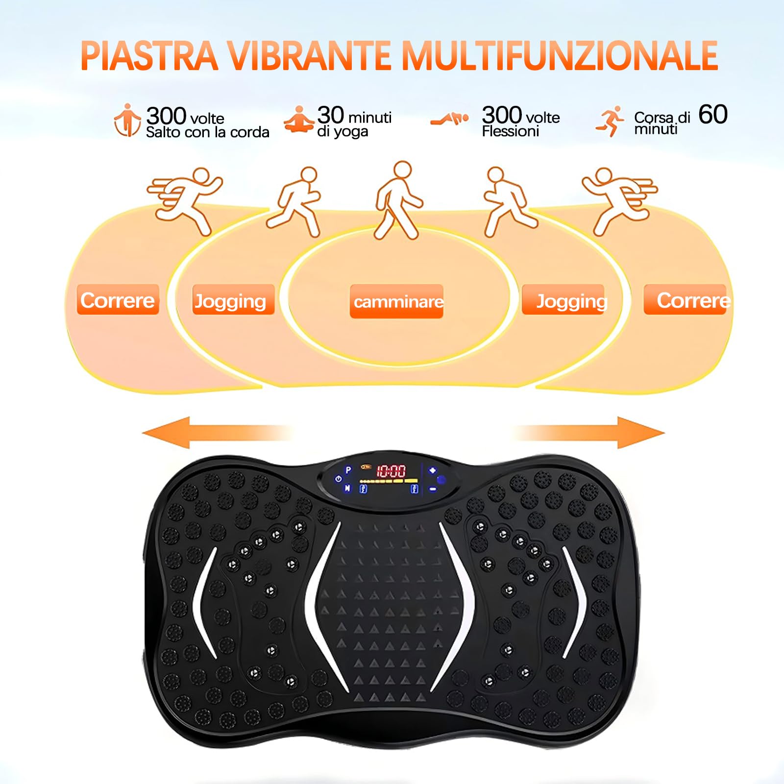 Pedana Vibrante Dimagrante,2025 Aggiornato Piattaforma Vibrante Per il Drenaggio Linfatico, Regolabile a 120 Velocità Con Capacità di 204 kg, Adatta Per Uomini e Donne Per Perdere Peso.