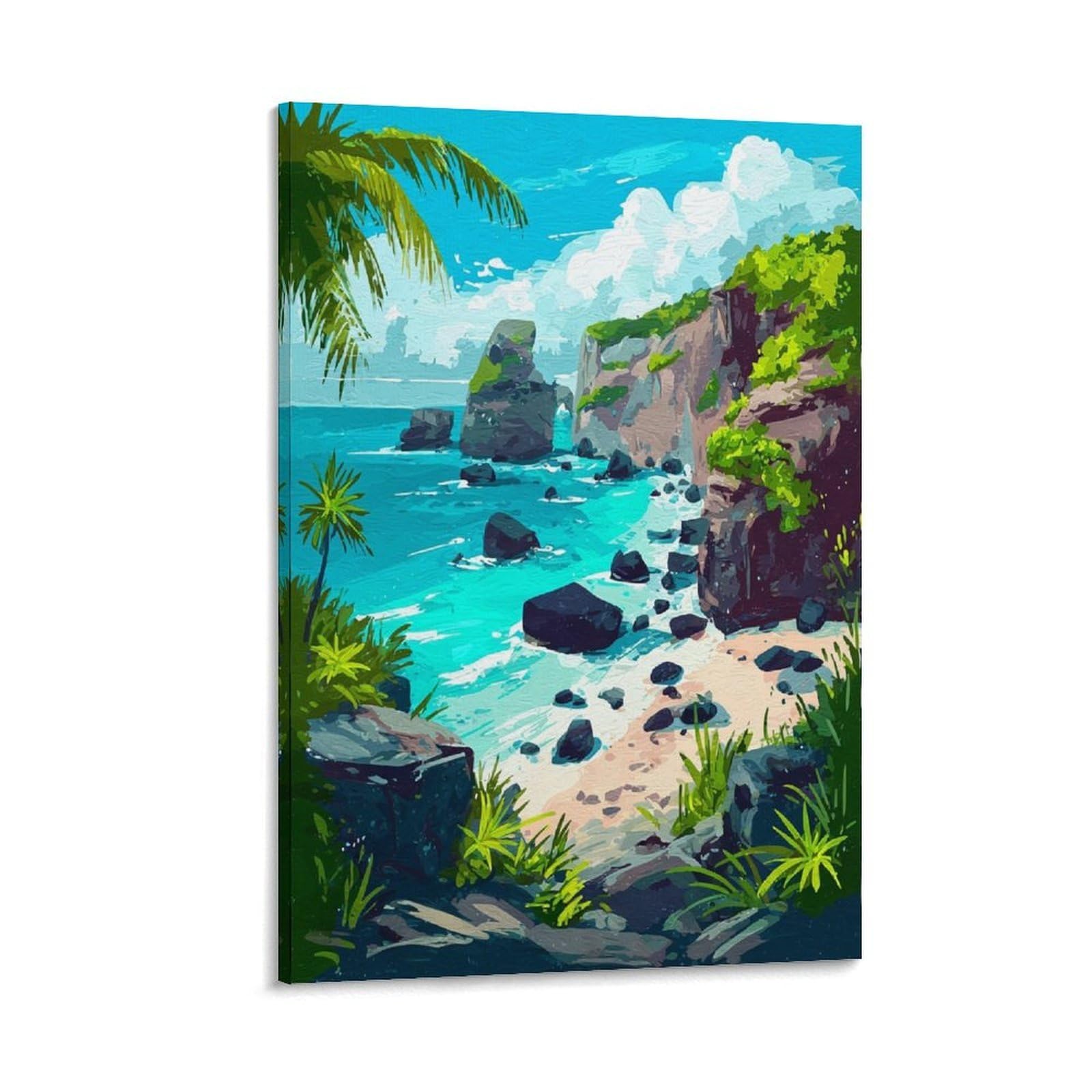 ZBBGGOZ Barbados Poster 08x12inch(20x30cm) Canvas Wall Posters And Art Picture Print Modern Family Bedroom Decor