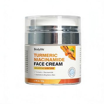 Turmeric Face Cream,Niacinamide Glow Boosting Moisturizer & Skin Repairing, Hydrating with Organic Ingredients Anti-Aging Facial Cream, Normal, Dry, Oily & all skin - 1.76 OZ
