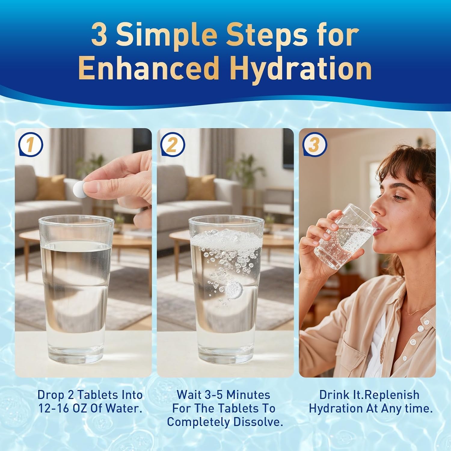 Hydrogen Water Tablets & Hydrogen Tablets, H2 Molecular Hydrogen for Drinking Water with Magnesium, 12 PPM Supplements for Mental Clarity, Cognitive Function and Energy, 120 Counts