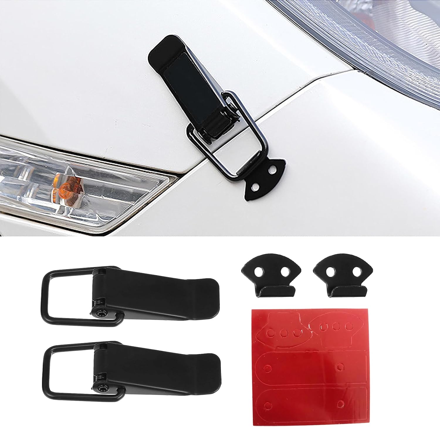 Kewucn 2 PCS Car Bumper Clip Hasp, Durable Carbon Fiber