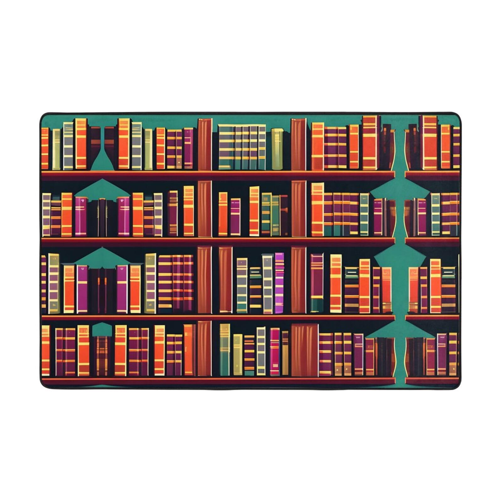 Tapis motif bibliothèque super doux grand salon et tapis de chambre cocooning