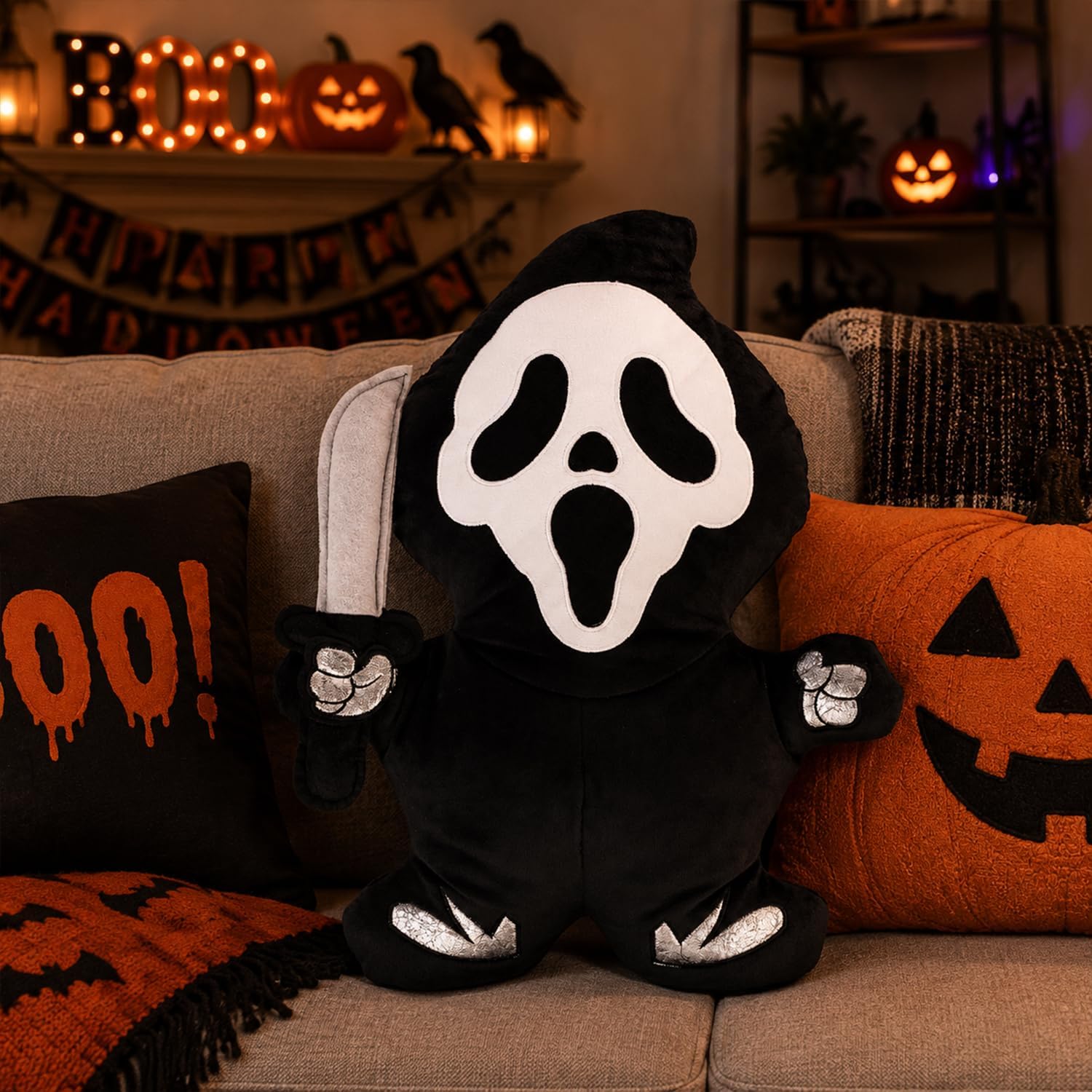 Halloween Ghost Pillow Spooky Ghost Throw Pillows Decorative Home Decor | Funny Decorative Soft Plush Cushion Home Sofa Decorations Horror Decor for Friends Family