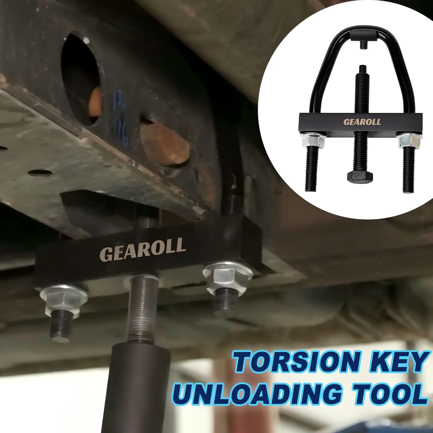 Torsion Key Unloading Tool, Torsion bar Key Adjuster Bar Suspensions Installation Removal Tool Leveling Decompress Tool Compatible with Dodge Ford Chevrolet Chevy GMC GM HD Trucks SUVs, Black