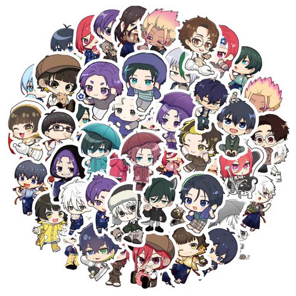 BlueLocks Stickers, 55 BlueLocks Figure Vinyl Waterproof DIY Sticker Decals for Party, Water Bottle Scrapbook Laptop Skateboard Computer for Teens Fans