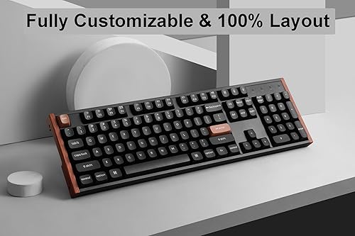 Miniatura 3 de Keychron K10 HE QMK Teclado mecánico inalámbrico para juegos, 2.4 GHzBluetoothcon cable de tamaño completo intercambiable en caliente programable