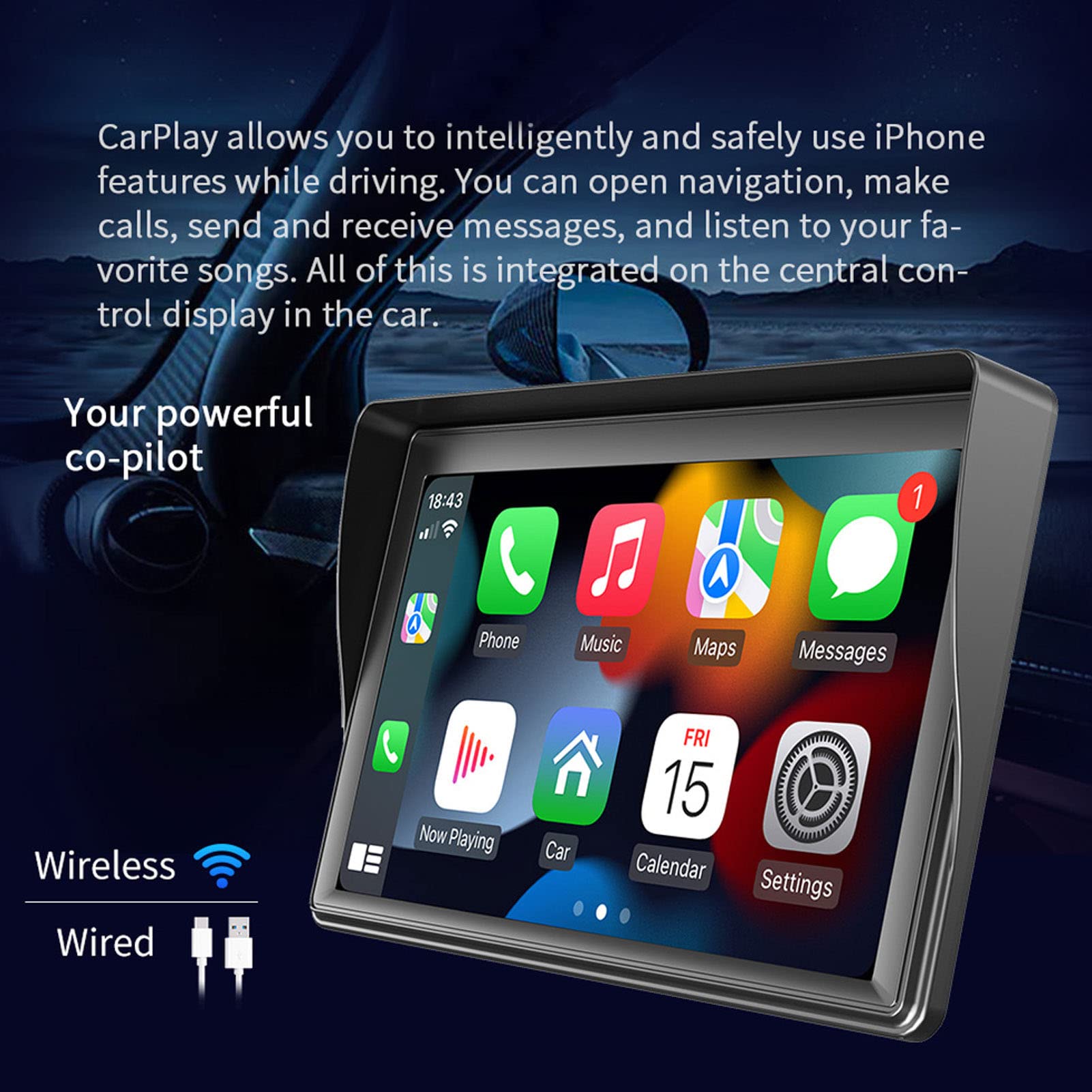 7 inch Car MP5 Player Screen5.1 Mobile Phone Interconnection Driving B600W (B600W)