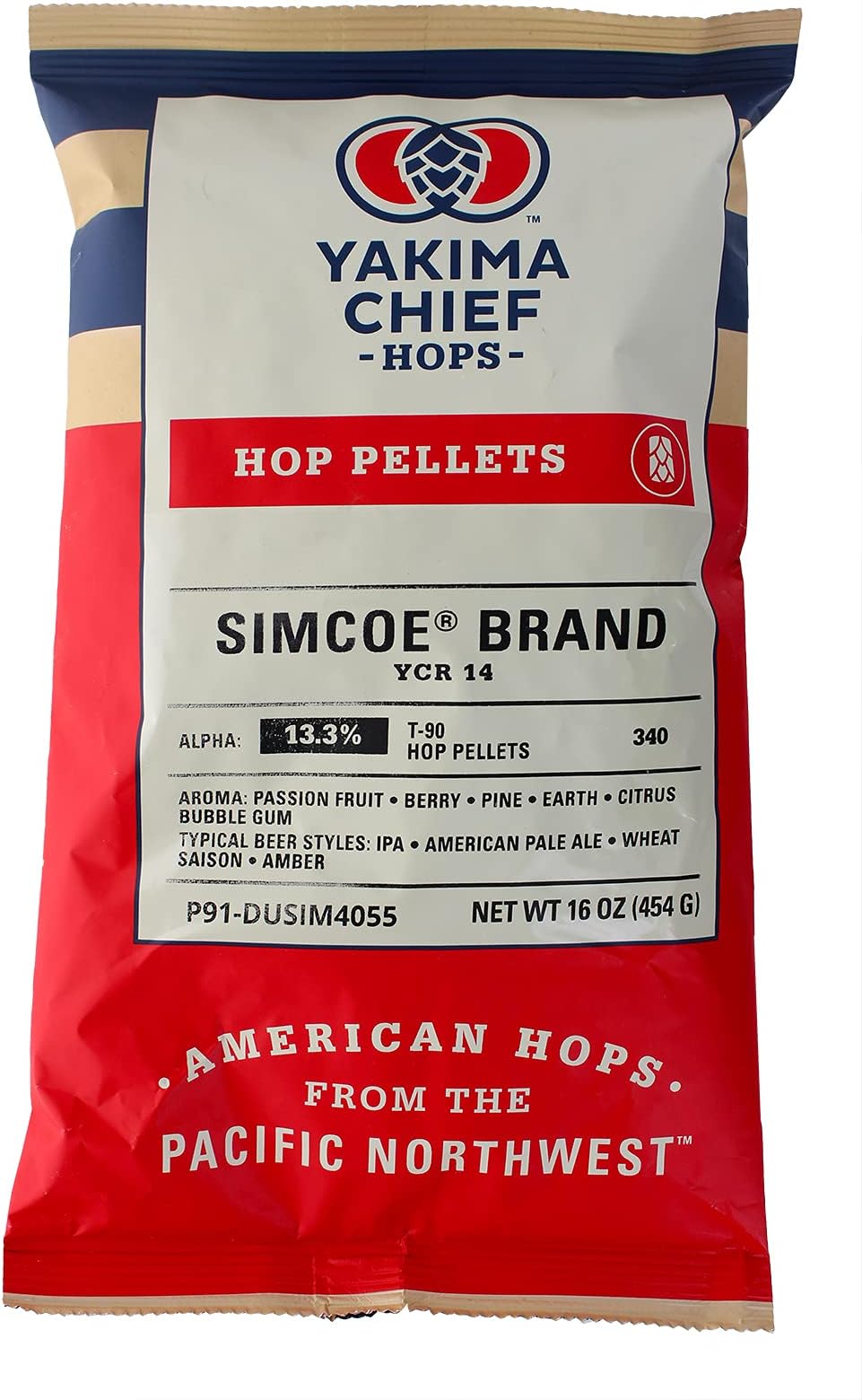 HopUnion - 8566735 Simcoe Hop Pellets 1 lb.