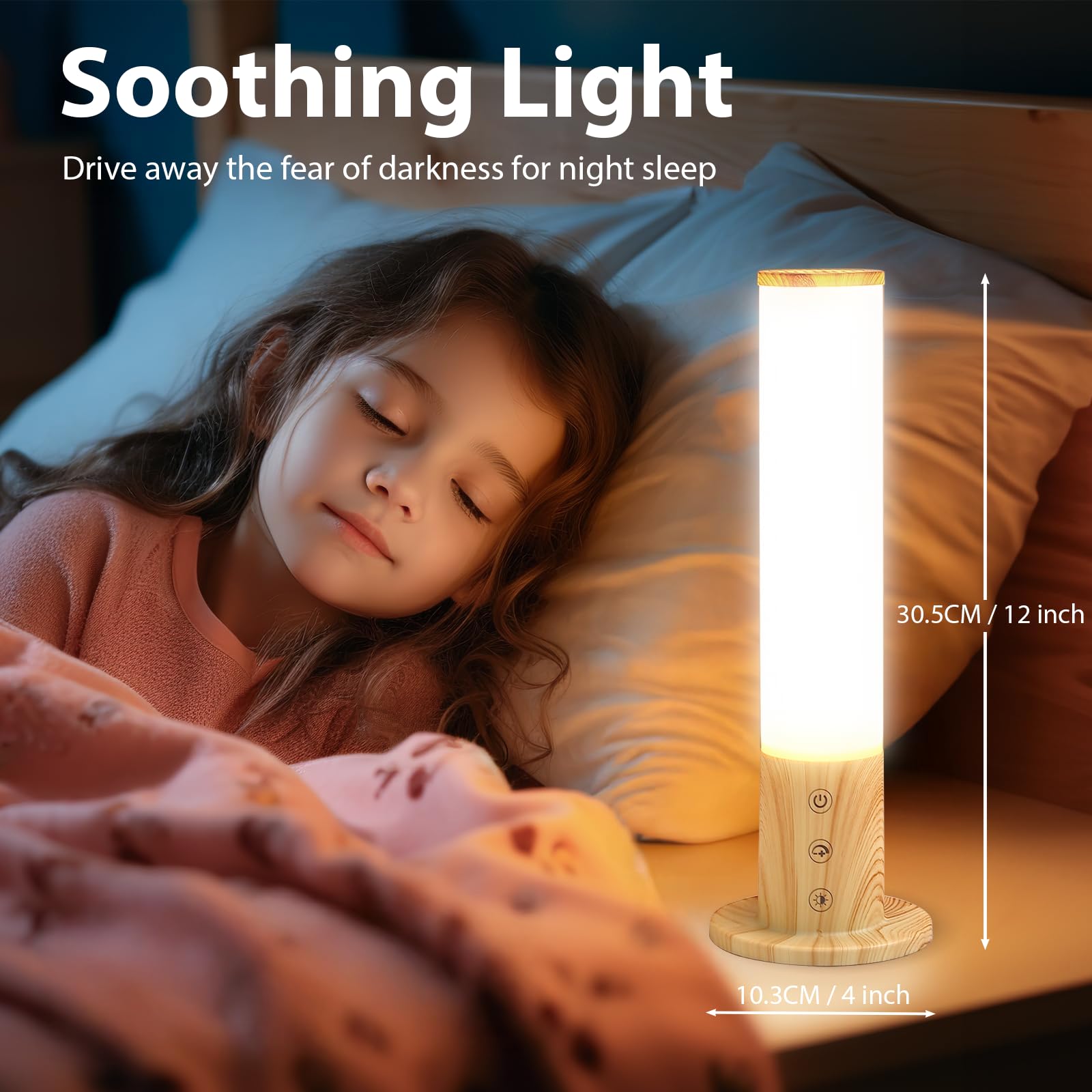 Caromolly Tageslichtlampe, Lichttherapielampe mit 3 Farbtemperaturen & 5 Helligkeitsstufen, flimmer- und UV-freie LED-Tageslichtleuchte