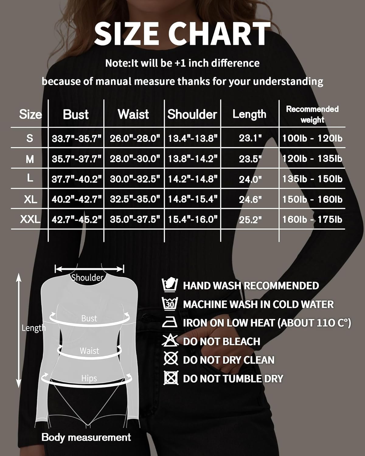 MANGOPOP Long Sleeve Shirts for Women Thermal Ribbed Crew Neck Lightweight Sweater Fitted Fall Winter Womens Tops 2025 Trendy - Image 7