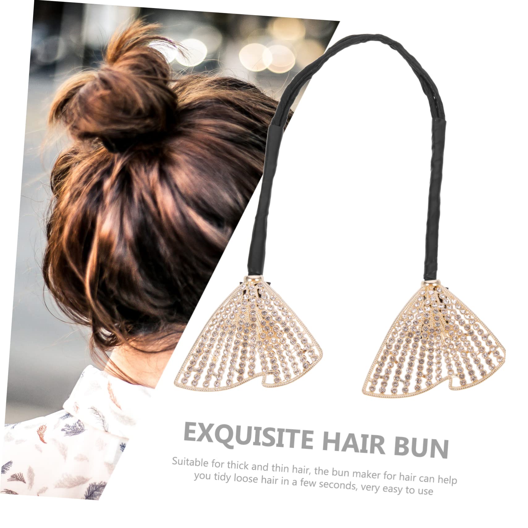 DOITOOL 4stücke Fashion Hair Bun Maker Mit Glitzersteinen Eleganter Haarbunner Für Duttfrisuren Einfach Zu Bedienen Für Jeden Anlass Als Für Frauen Und Mädchen