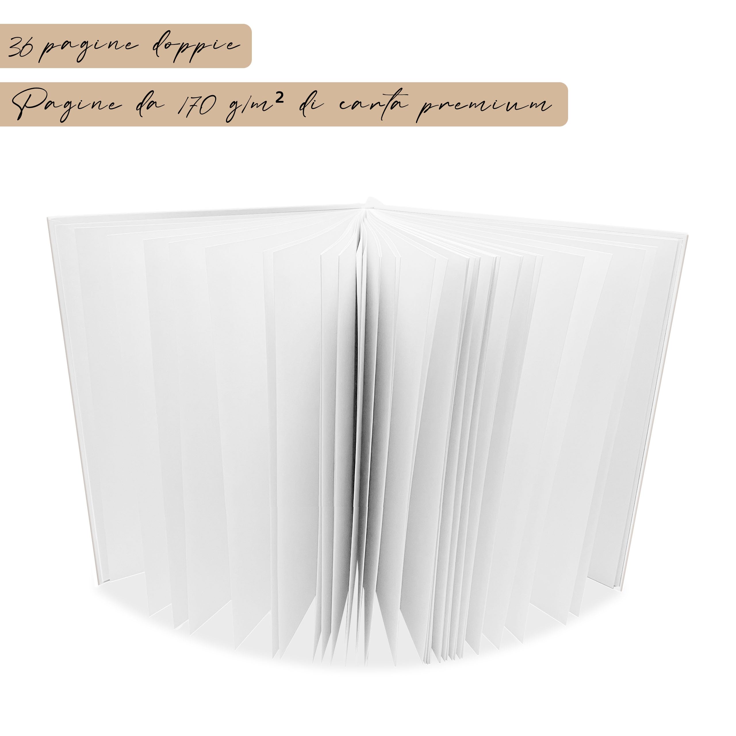 Libro Degli Ospiti Matrimonio 21x21 Cm - 72 Pagine Vintage, Per Battesimi E Anniversari - Foto 5