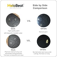MeloBeat 14 Colos Nyelvdobo 15 Hangos D-Dur Acél Handpan Szett Dobverővel és Táskával 6