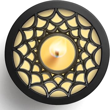 Hion Scented Candle Toppers Cover Jars Lids Shades Sleeves, Candle Accessories Gifts for Women, Help Burn Melt EvenlyNet Black