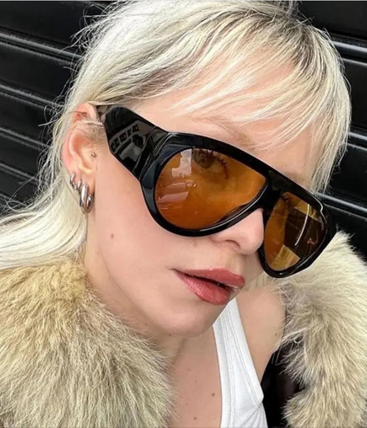 Oversized Aviator Sunglasses for Women Men Classic Big Frame Sun Glasses - Image 2