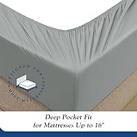 Vista 5 de YIYEA Sábanas tamaño King – Sábanas de bambú 100% orgánico – 600 hilos – Sábanas refrescantes de bambú transpirable para cama tamaño King – Bolsillo