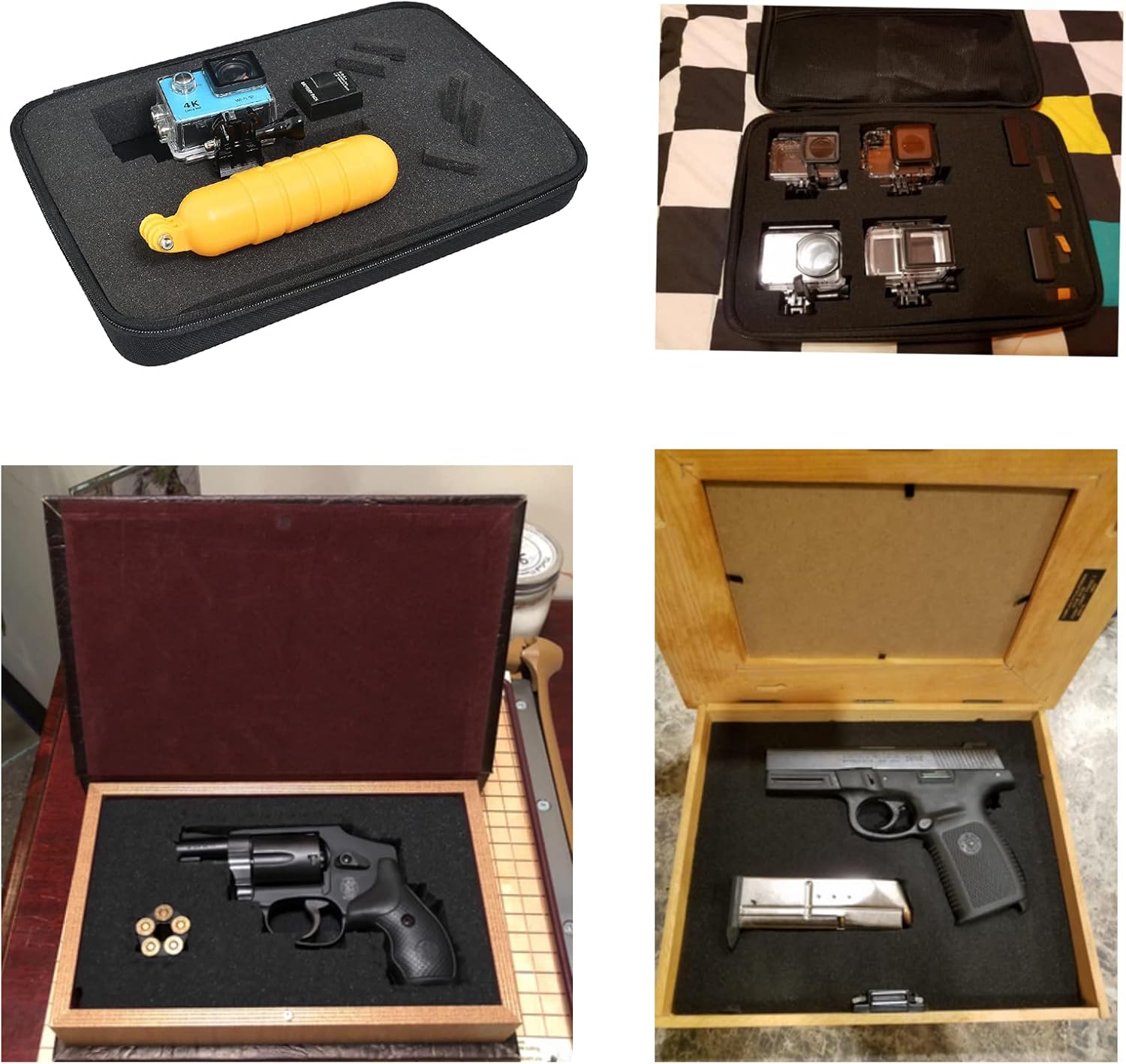 Customizable Pluck Foam for GO Pro Large Carrying Case Hero 7 Go Pro Hero 9 10 Accessories Tail Interior Foam - Image 3