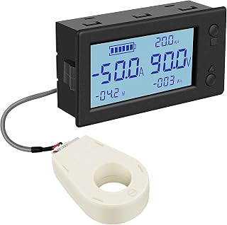 AiLi Batterie-Monitor DC 300 V, 100 A, 200 A, 400 A, Voltmeter, Amperemeter, Messgerät mit Halleffekt-Sensor-Transformator