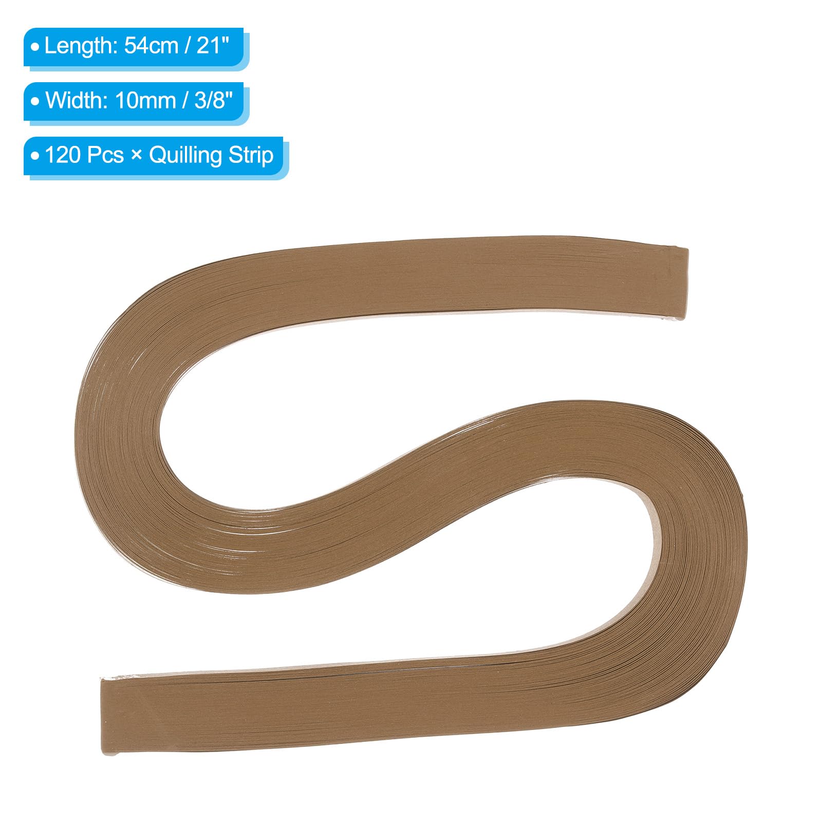 PATIKIL 120pcs Quilling Paper Strips Paper Flowers Quilling Kits 3/8"(10mm) Origami Paper for Adults Beginner Art Craft 21"(54cm) Dark Brown - Image 2