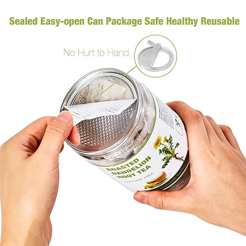 Miniatura 3 de 50 bolsas de té de raíz de diente de león tostado, 2.5bolsas, raíz de diente de león seca natural, té de diente de león de hierbas saludables, hojas