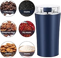 Vista 2 de Molinillo eléctrico de granos de café, molinillo de especias de café, molinillos eléctricos de tuerca de 300 W con cuchillas de acero inoxidable