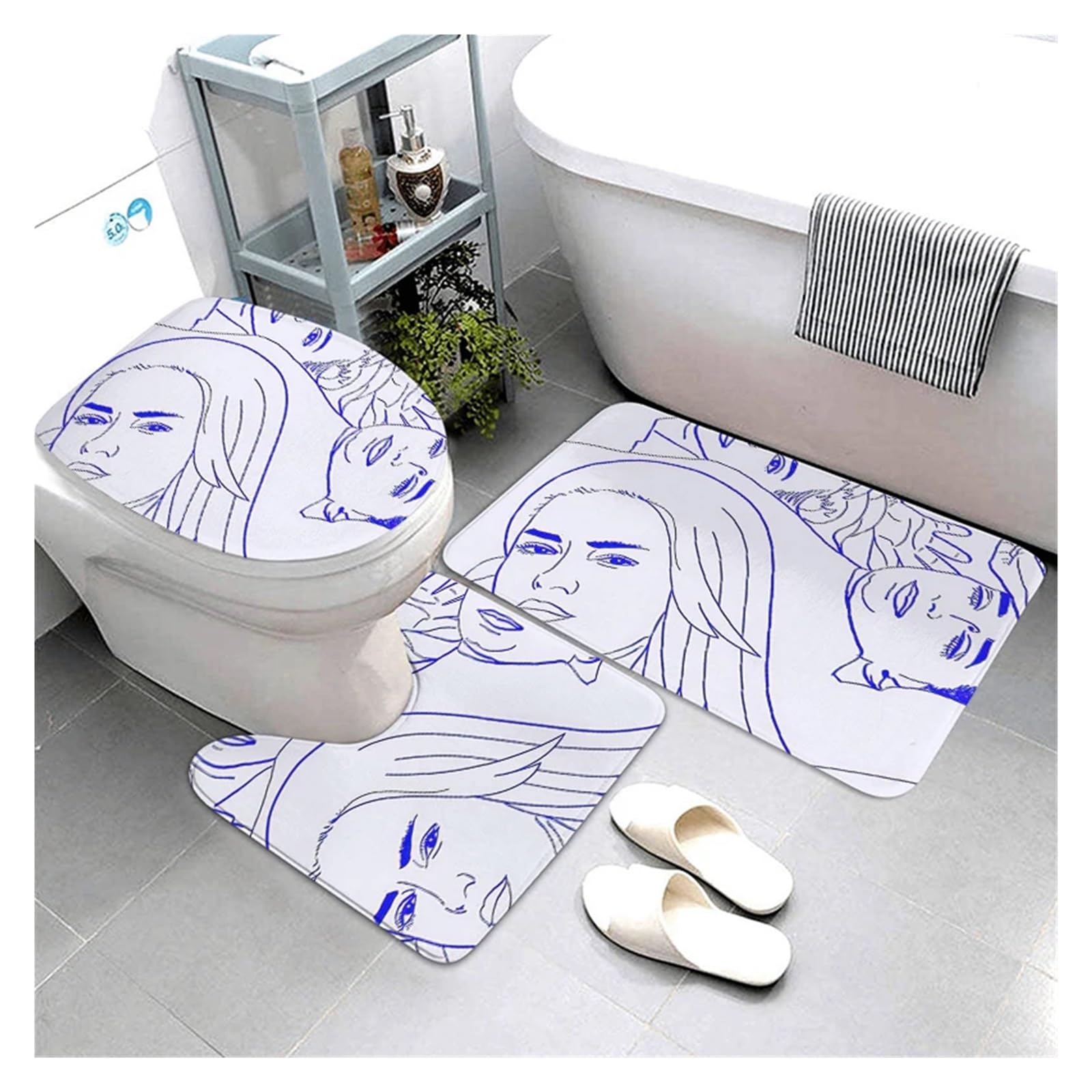 Shower Mat Bedroom Room Mat Bathtub toilet rug Anti-slip Bath Bathroom Small Rug(2208sjt-001717)