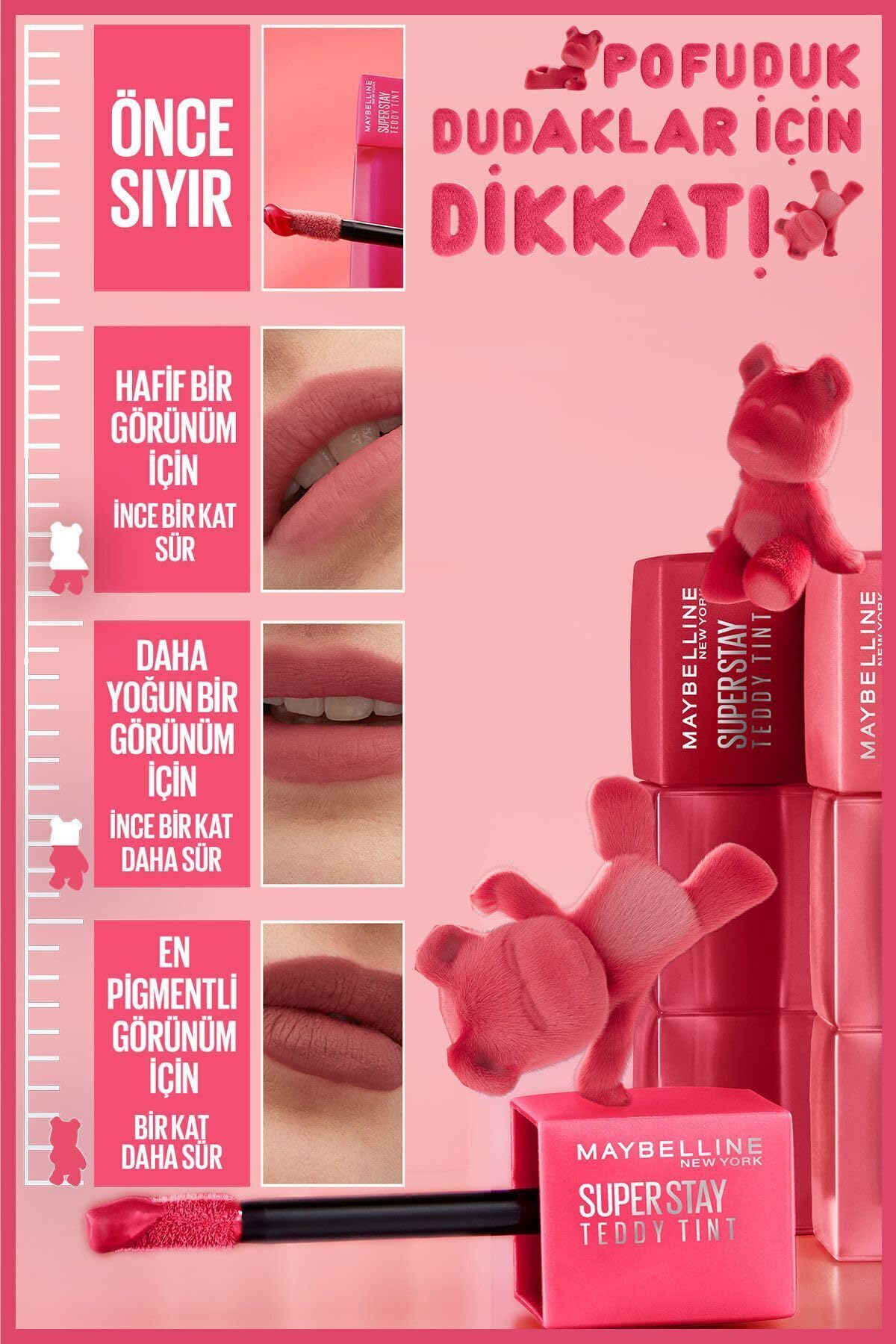 Maybelline New York Maybelline Super Stay Teddy Tint Uzun Süre Kalıcı Likit Mat Tint 55 Knee High, RUJTINTKALICILIKITMAT