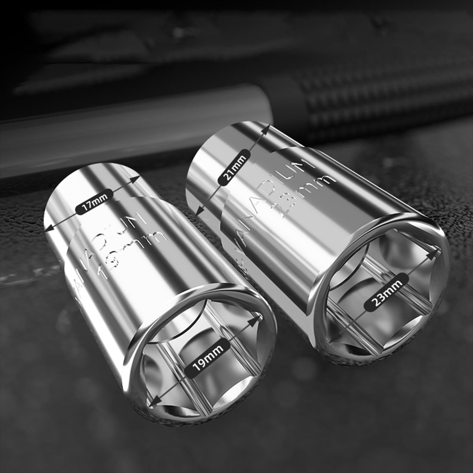 4 Piezas Llave para Tuercas de Rueda Cruzadas Herramientas Manuales para Neumáticos Material de Acero con Bolsa de Transporte Adecuado, 5 Uds.