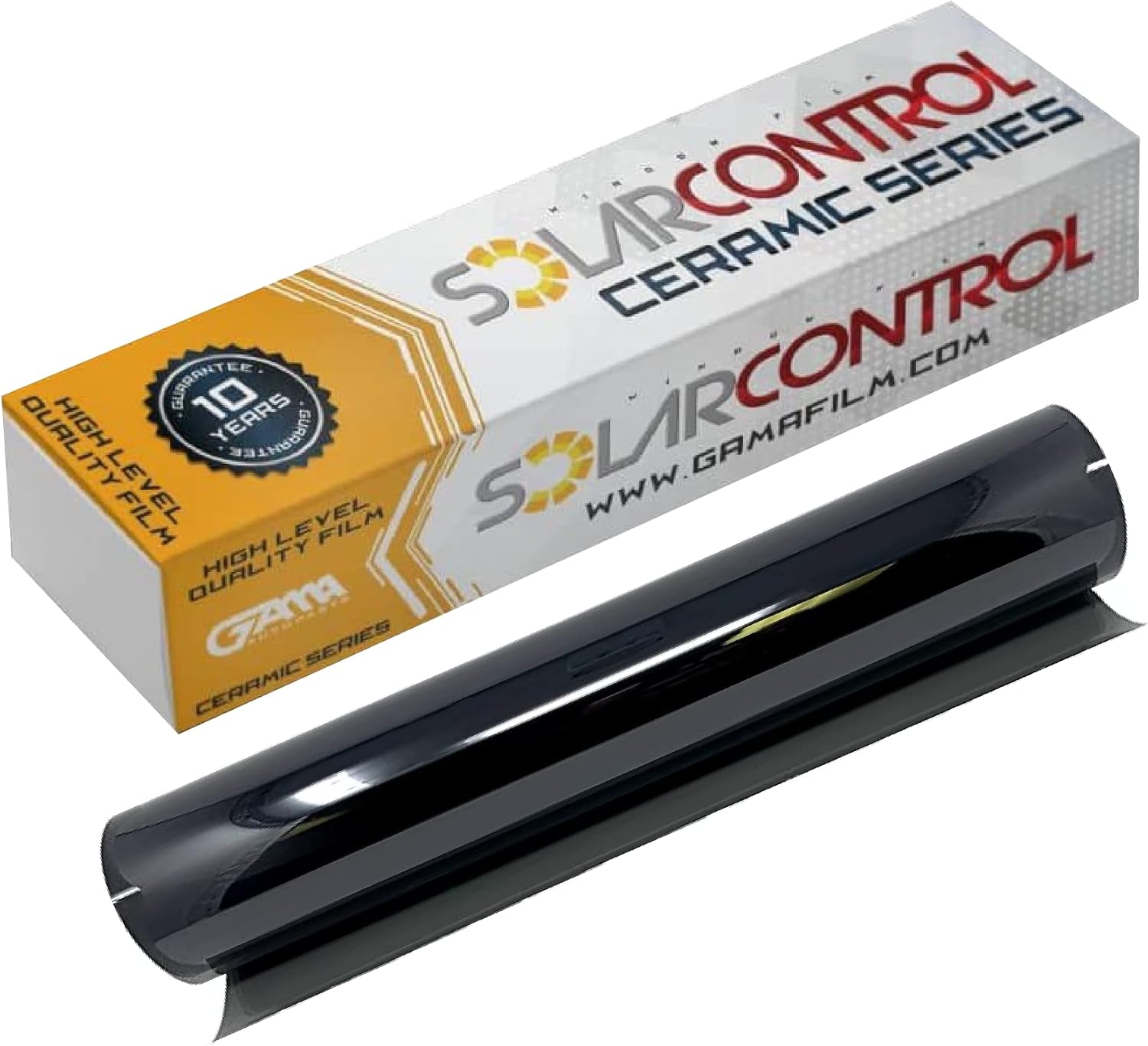 SOLARCONTROL Window Tint Car Film 2PLY 100% UV Rejection 40'' X 100FT Nano Ceramic Shade Roll Universal Fit Privacy Sun Block and Scratch Resistant 90% IRR (5% Dark Shade)