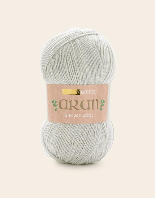Hayfield Bonus Aran with Wool, Croft Grey (813), 400g by Sirdar