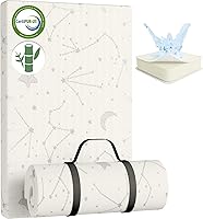 YENING Bamboo Pack n Play Mattress Pad 38x26 Waterproof Breathable Topper with Strap - CertiPUR-US Safe for Babies