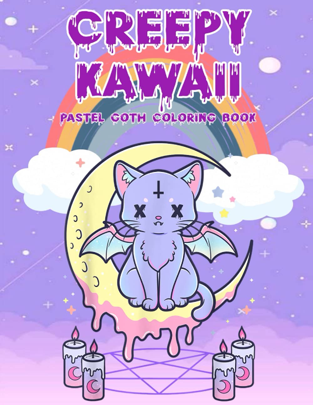 Creepy Kawaii Pastel Goth Coloring Book: 100+ Coloring Pages With High-Quality Images, Halloween coloring book,Cute coloring book,Horror coloring book