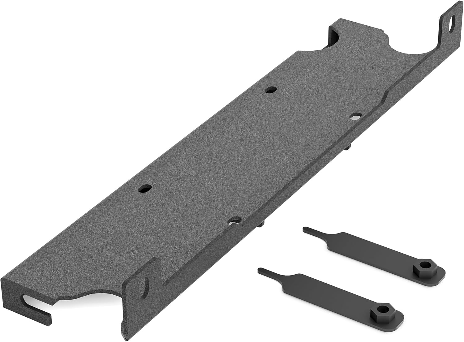 for Wrangler JK Winch Mounting Plate Compatible with 2007–2018 Jeep Wrangler JK JKU, Fits 10" x 4.5" Winch Bolt Pattern, Heavy-Duty Steel Bracket, 12000 lb Towing Capacity, Black