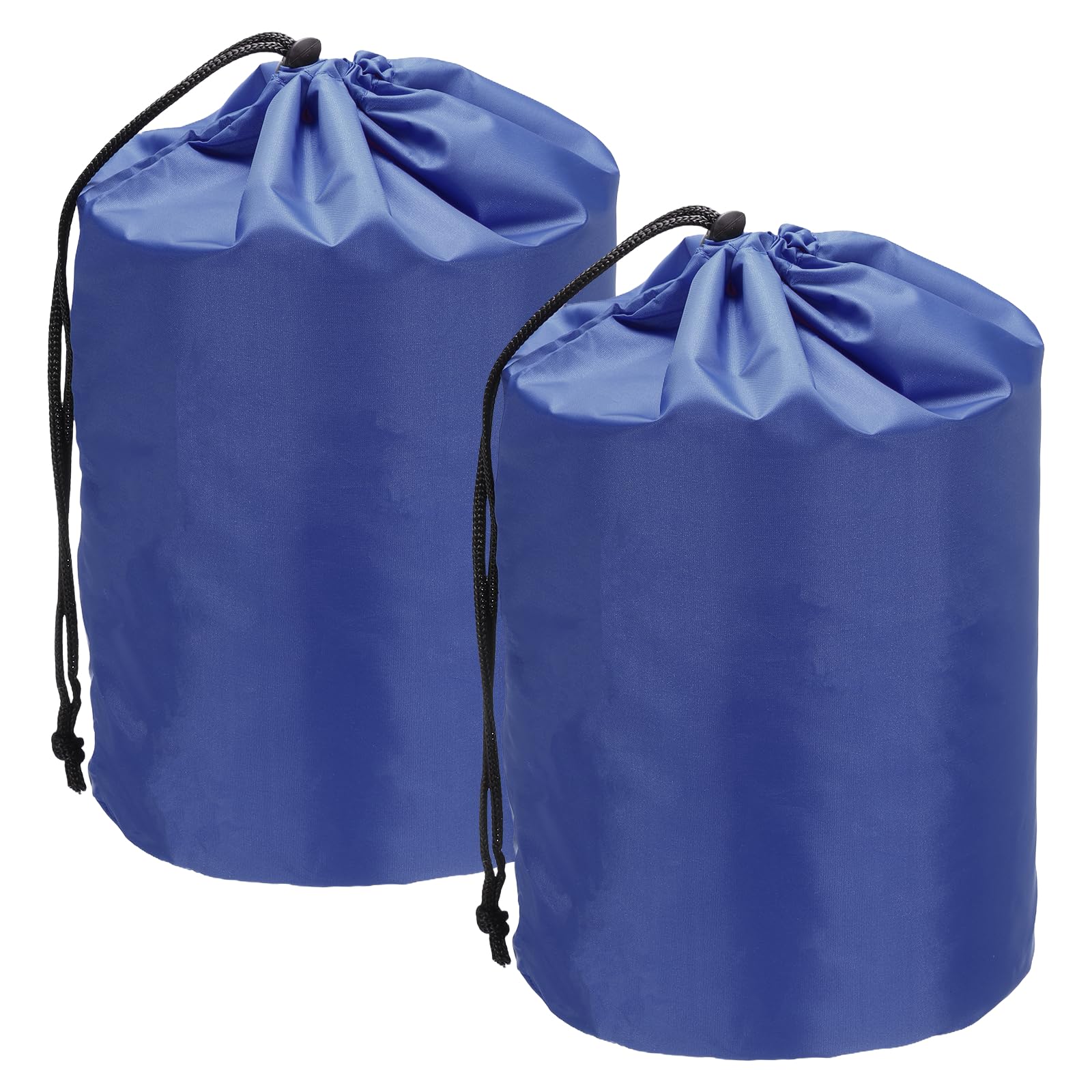 YELARXI Stuff Sack, Nylon Waterproof Storage Sacks Portable Drawstring Outdoor Products Ditty Bag Ultralight Dust Flap 4 x 8 Inch & 2Pcs & Blue - Fit for (Camping/Traveling/Hiking)
