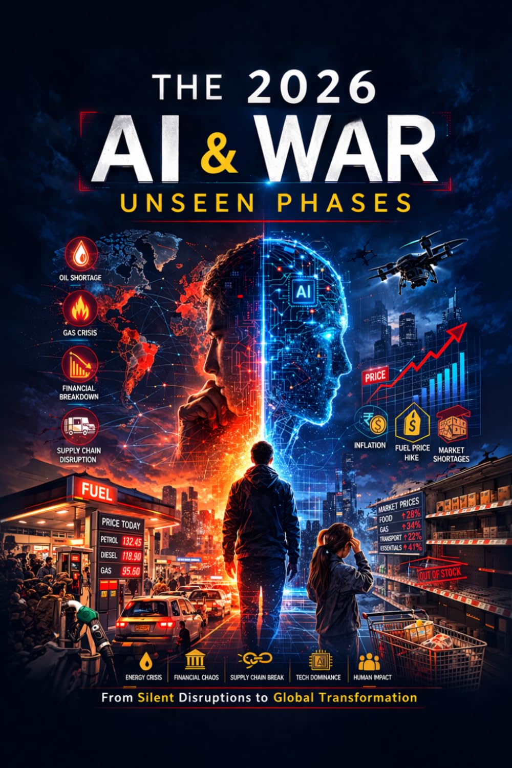 The 2026 AI & War: Unseen Phases: A Survival Guide to Global Crisis, Economic Collapse, Resource Shortages, and the Rise of Artificial Intelligence