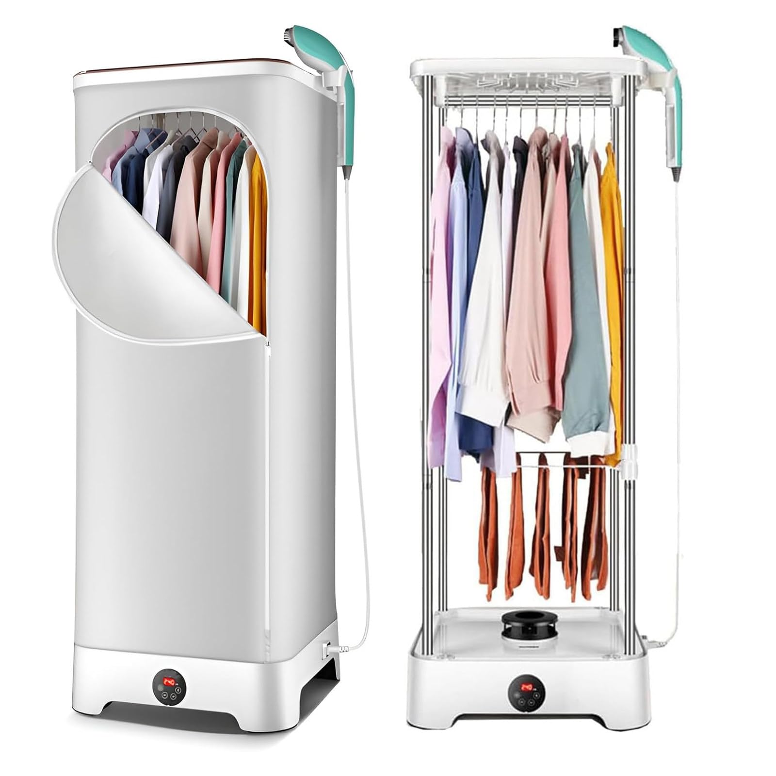 Macchina Che Stira e Piega i Vestiti,Potenza 900 W,Circolazione dell'Aria Calda a 360°/Timer Intelligente da 240 Minuti,Asciuga i Vestiti Velocemente e Risparmia Tempo