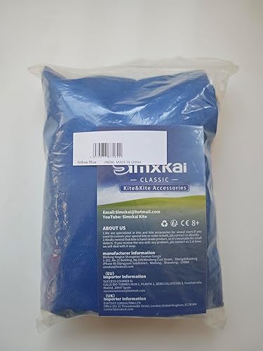 Miniatura 6 de Simxkai Bobina, línea de cometa trenzada (2 y 3 y 4 unidades) - 600 pies cada kit Paquete de 2 (azul amarillo)