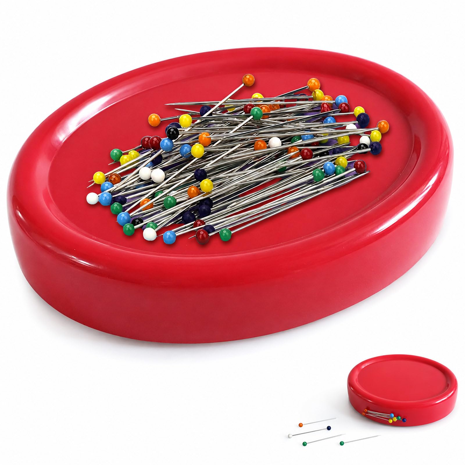 Oval Magnetic Sewing Pin Holder Plastic Magnet Needle Storage Tray