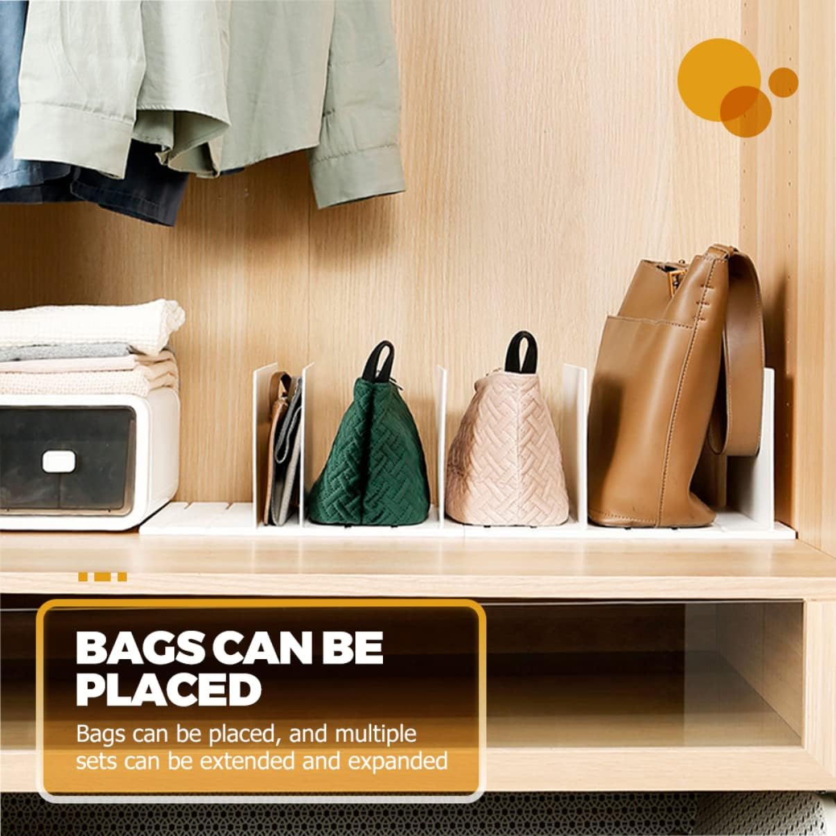 PRETYZOOM Multi Functional Plastic Shelf Dividers for Closet Organization and Dividers for Books Clothes and Accessories Storage Easy to Install and Remove Maximize