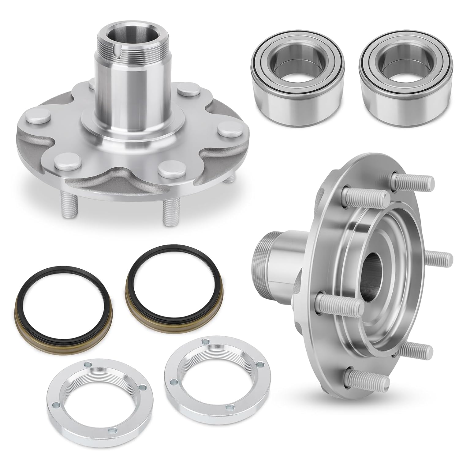2WD Front Wheel Hub Bearing Kit Compatible with Toyota 1996-2001 4Runner, 2001-2007 Sequoia, Compatible with Toyota 2000-2006 Tundra, 1999-2004 Tacoma Prerunner 2.7L 3.4L Replaces# WH5170112W?2 PCS?