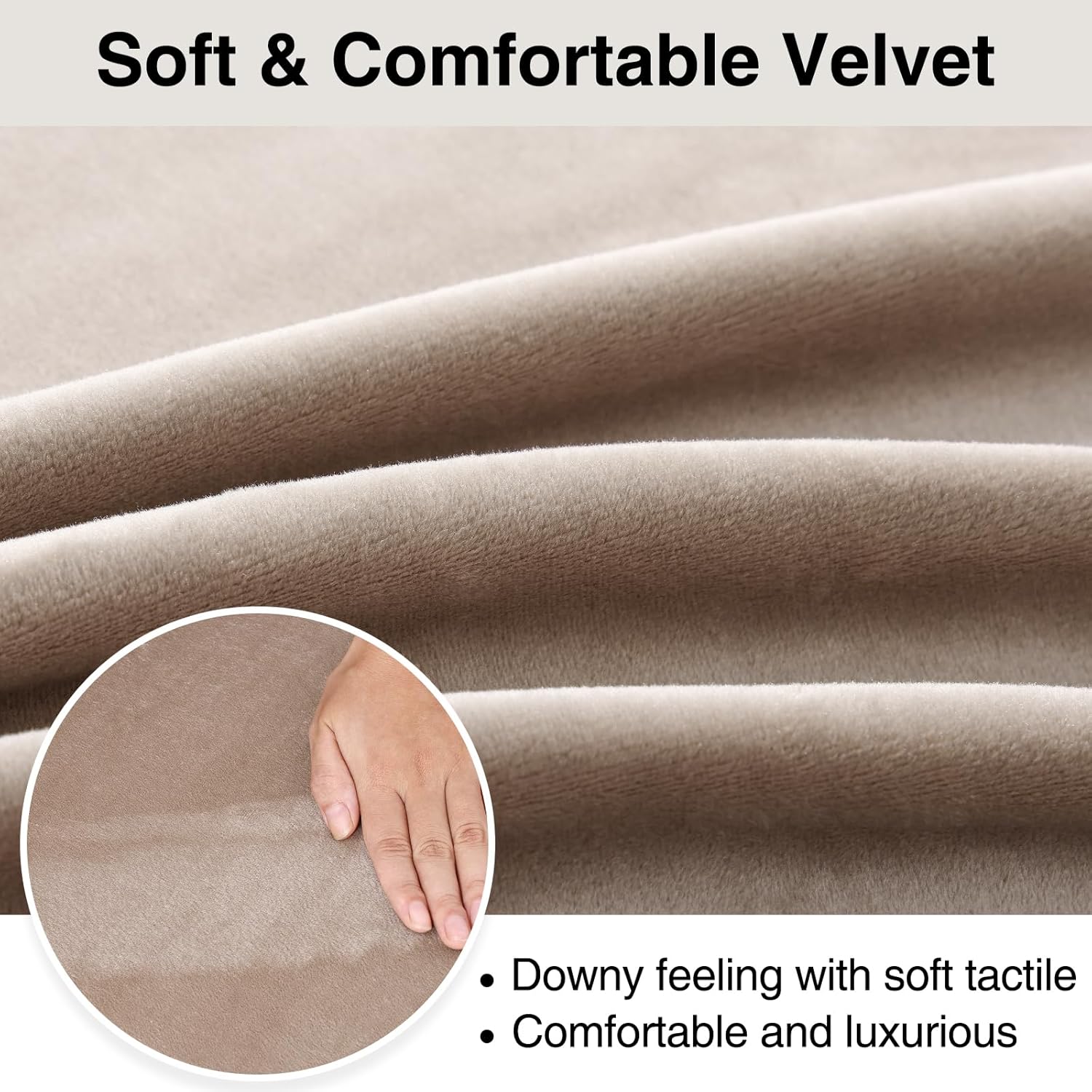 Smiry Velvet Stretch Chair Covers for Dining Room Set of 4, Soft Fit Removable Washable Kitchen Parsons Chair Slipcover Protector, Khaki