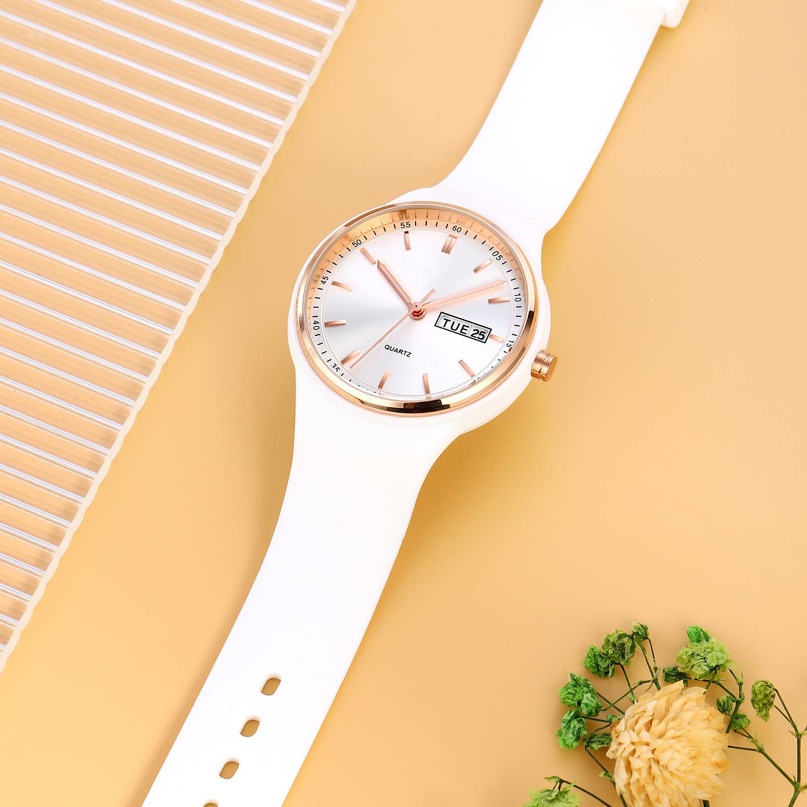 Reloj de Pulsera para Mujer con Correa de Silicona, Esfera Grande, Resistente al Agua, Deportivo, Moderno, Casual, Simple, de Cuarzo, analógico, para Mujeres y niñas