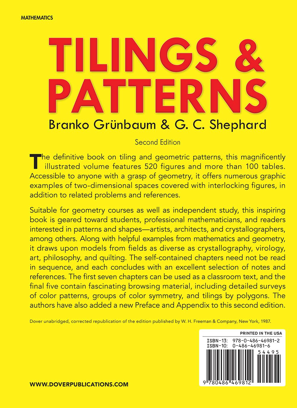 Tilings and Patterns: Second Edition (Dover Books on Mathematics)