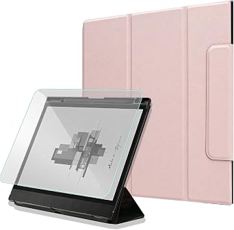 Case for 10.3" Boox Note Air 4 C/Note Air 3 C 2024/2023 Released with Pen Holder, Includes a Screen Protector - Magnetic Cover with Auto Wake/SleepPink, 10.3 inch