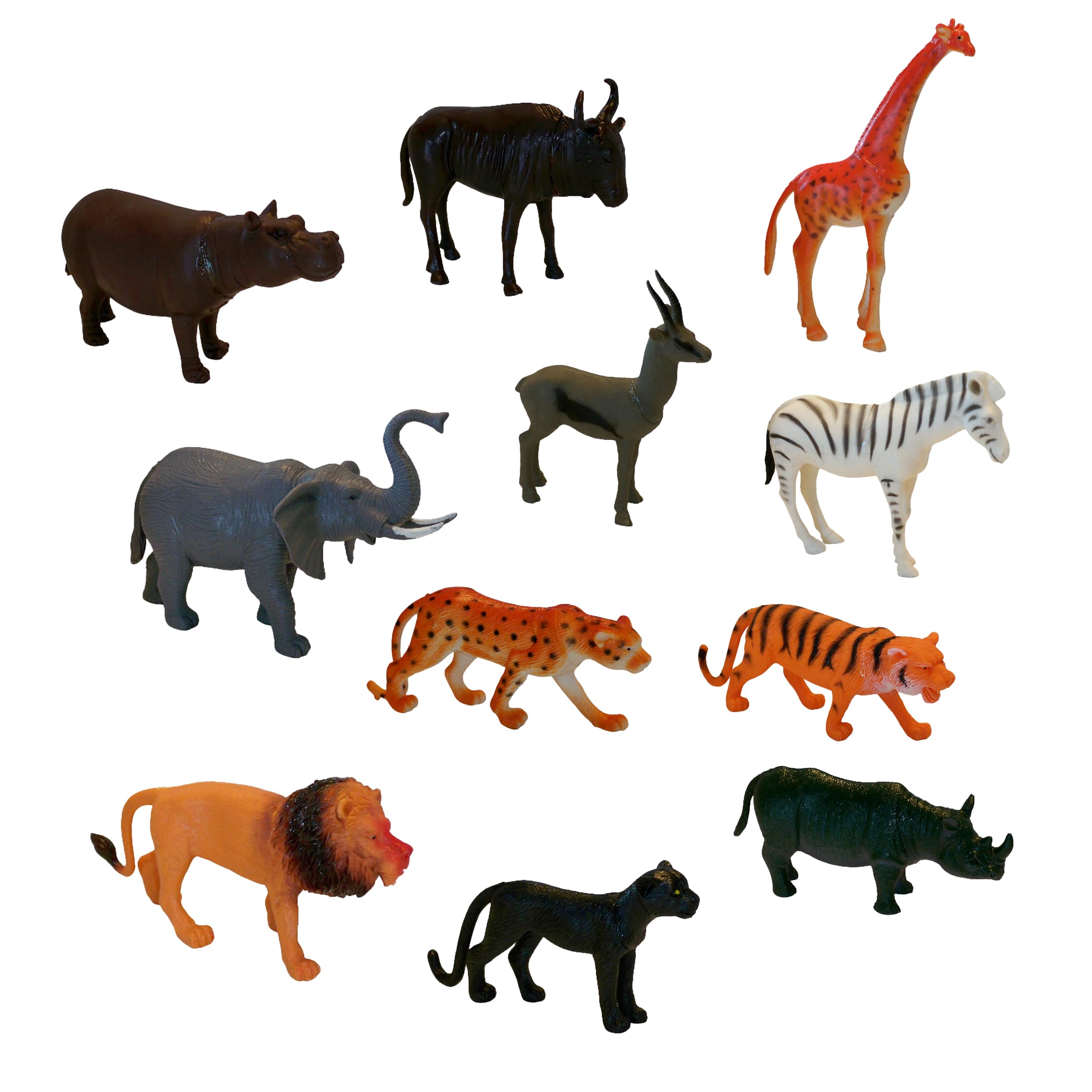 Get Ready Kids Zoo Animal Toys – 11 Mini Plastic Animal Figures for Toddlers, Wild Animals Playset for Ages 18m+