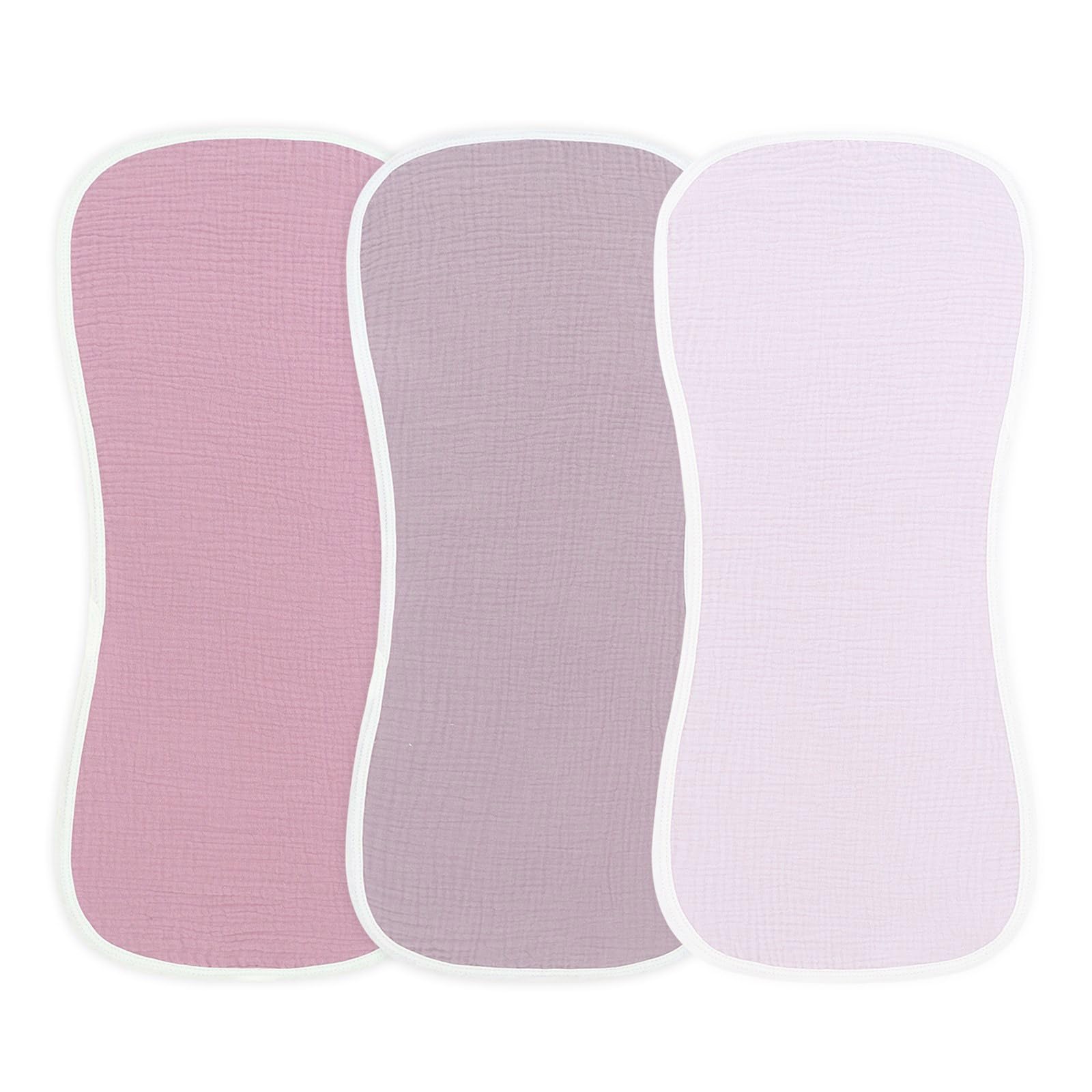 KMGDM 3pcs Baby Burp Cloth Soft Cotton Absorbent Nursing Towel Breathable Drooling Pad for Newborns Infant Care Saliva Towel