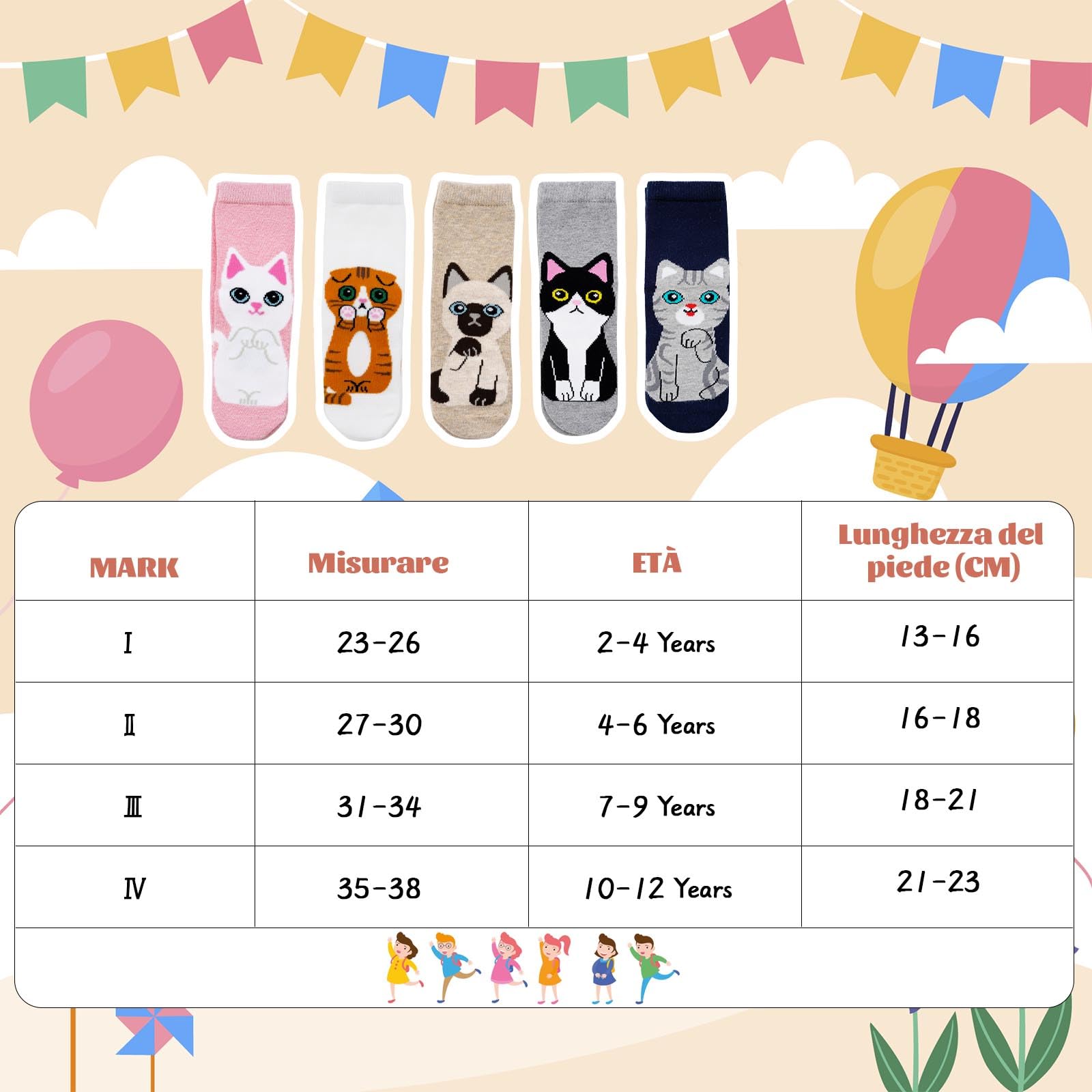 ZAKASA Calzini Bambina Ragazze Divertenti: Calze Cotone Fantasia Bambino Animali Calzino Corti Colorate Bambini