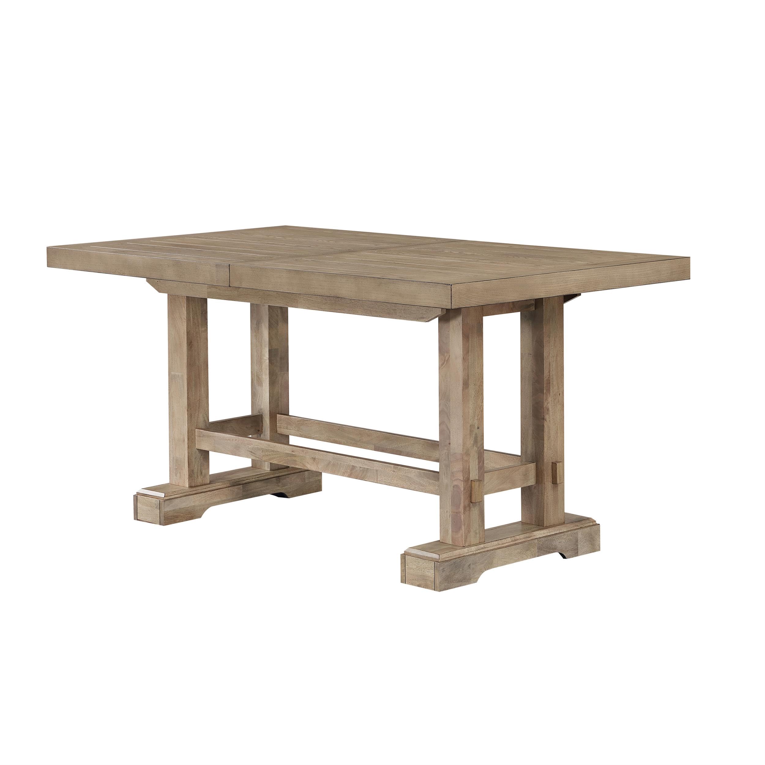 Steve Silver Furniture Napa Counter Dining Table, California Casual Style, Seats 10, 18-Inch Leaf, Mango and Asian Hardwoods, 41.75" D x 71.75" W x 36" H, Weathered Sand Brown