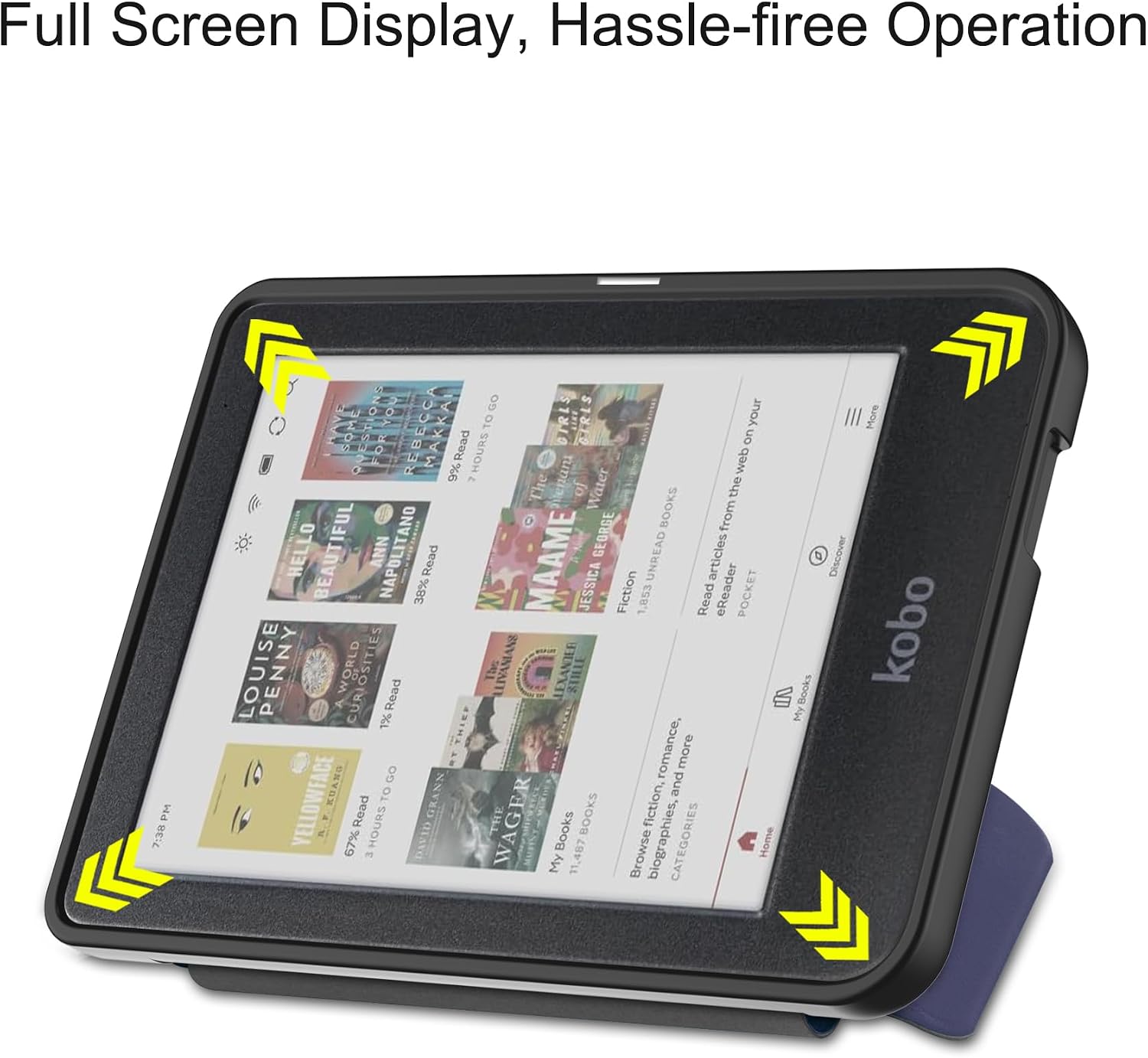 Gylint Origami Case for 6” Kobo Clara BW (2024) / Kobo Clara Colour (2024) / Kobo Clara 2E (2022), The Thinnest and Lightest Leather Smart Cover Case with Auto Wake Sleep Feature