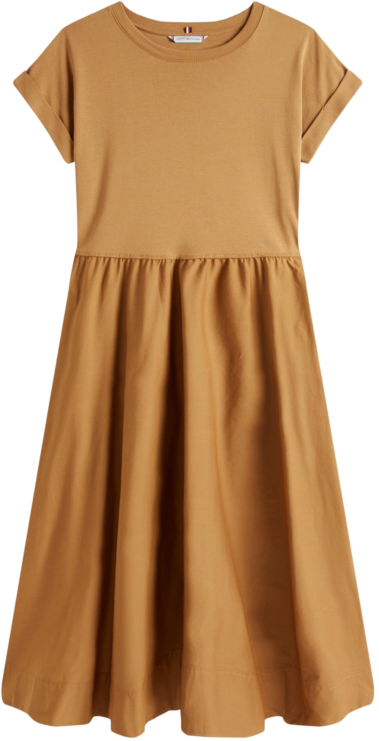 Tommy Hilfiger Modern Cody Midi Mix F&f DRS Ww0ww46711 Vestido Acampanado Mujer (Pack de 1)